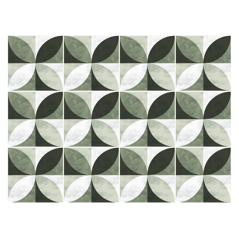Tile stickers Abstract Flower Pattern – Green 