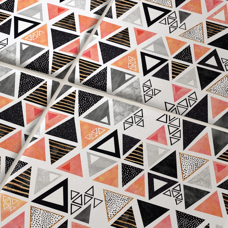 Tegelstickers Fredriksson - Apricot Triangles (set van 12) 