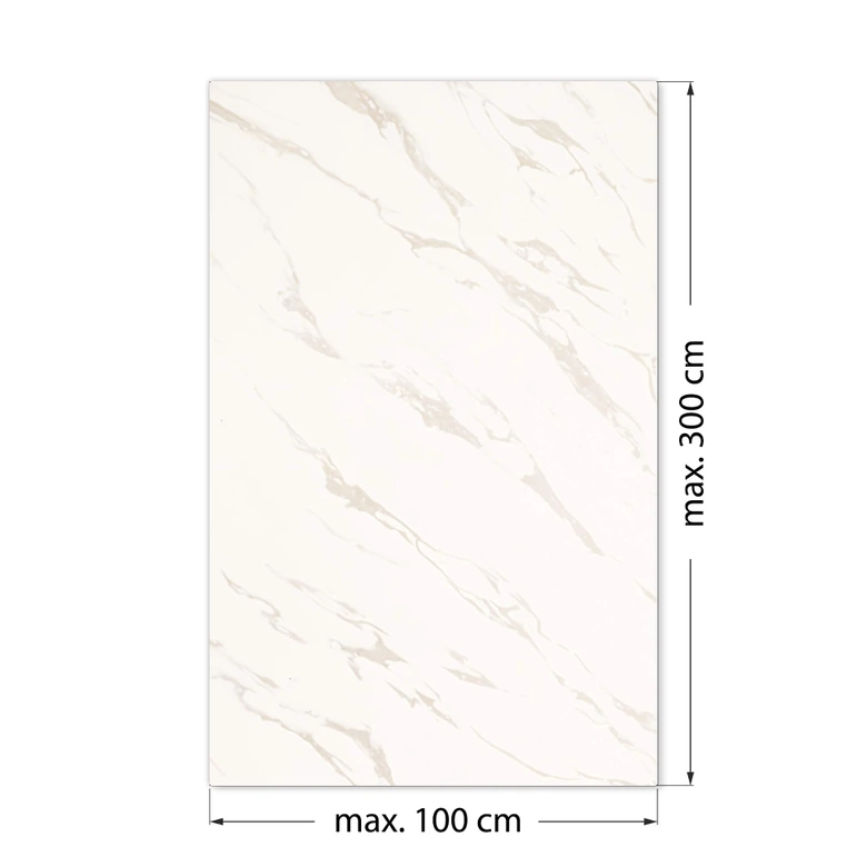 Tile stickers marble look, white-grey - Furniture foil, kitchen splashback, bathroom foil 