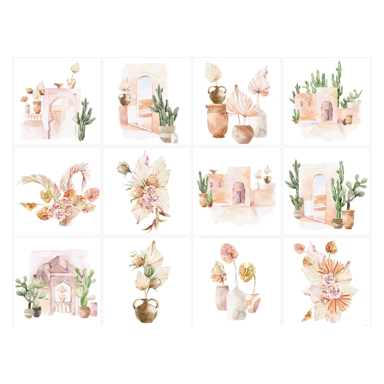 Tegelstickers - Life in Morocco (set van 12) 