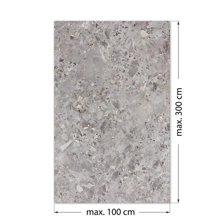 Tile stickers stone look, dark terrazzo - Furniture foil, kitchen splashback, bathroom foil 