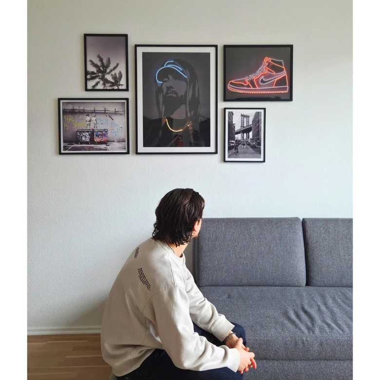 Poster Palmen im Sturm 