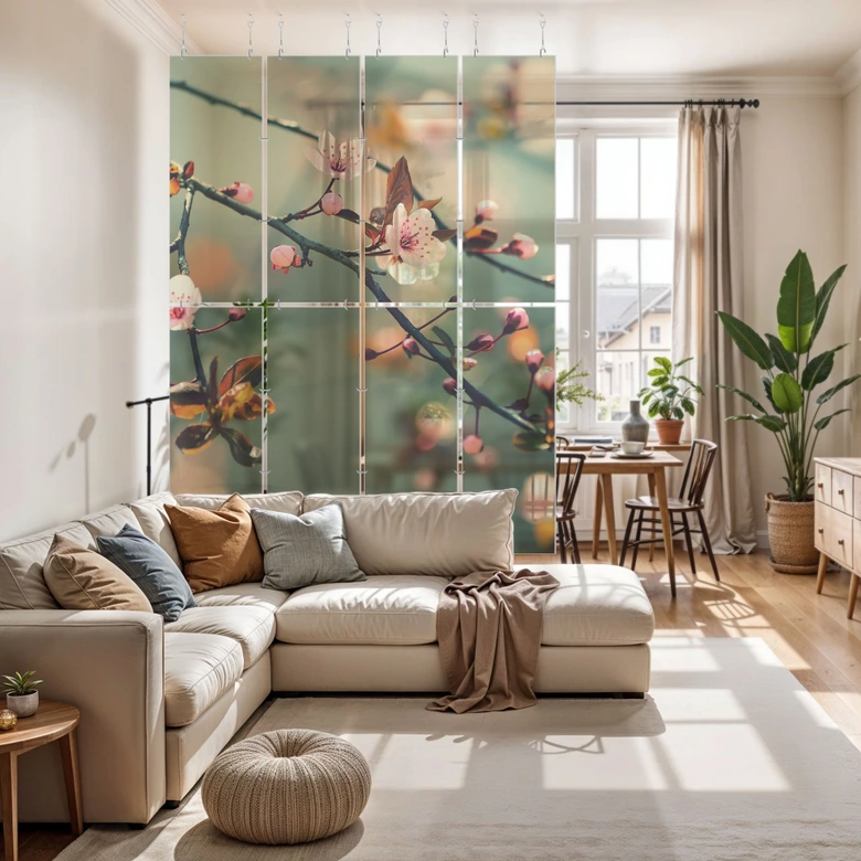 Separador de ambientes, biombo, mosquitera colgante Despertar de la primavera 