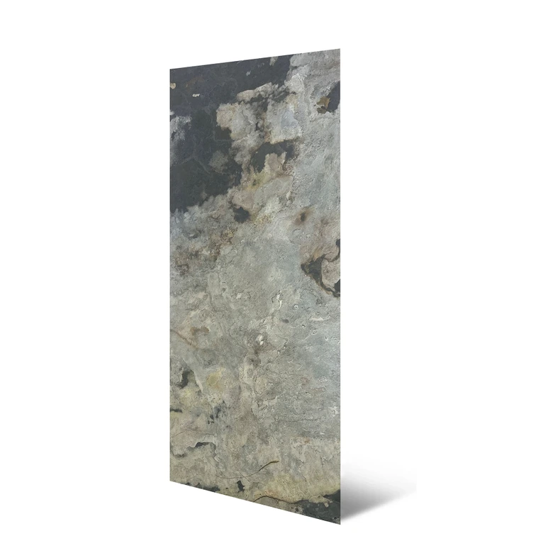 Echtstein - 3D Wandpaneel, Set aus 6 Natursteinplatten als luxuriöse Wandverkleidung - Patina Schiefer 