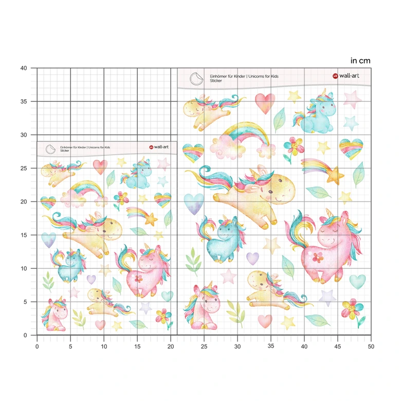 Sticker Einhörner für Kinder 