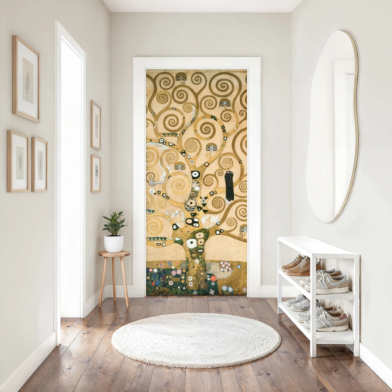 Türfolie Der Lebensbaum - Klimt - Selbstklebende Türdeko 