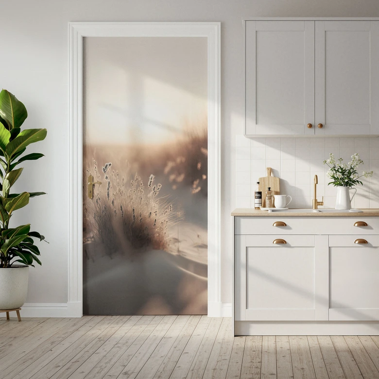 Door film sunset over the dunes - Treechild - Self-adhesive door decoration 
