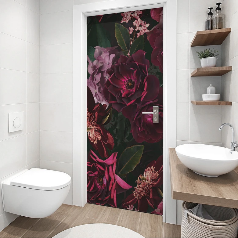 Fleur de Paris door film - UN Designs - Self-adhesive door decoration 