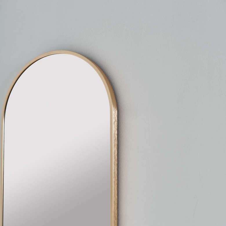 Wandspiegel gold gebogen - Glasgow - 30x90 cm 