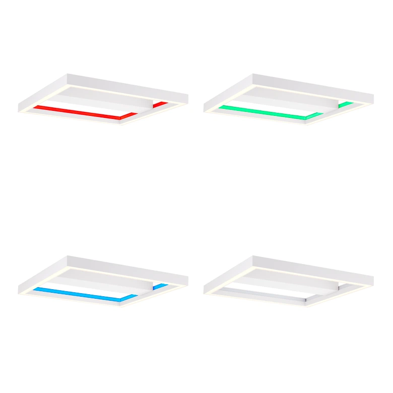 Wand- und Deckenleuchte Janis, weiß, 50 x 50 cm, Deckenlampe, dimmbar 