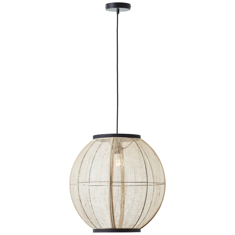 Pendelleuchte Paula, braun, 165 x 47 cm, Textil Pendelleuchte 