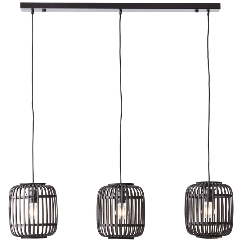 Pendelleuchte Willi, braun, 125 x 105 cm, Bambus Pendellampe 