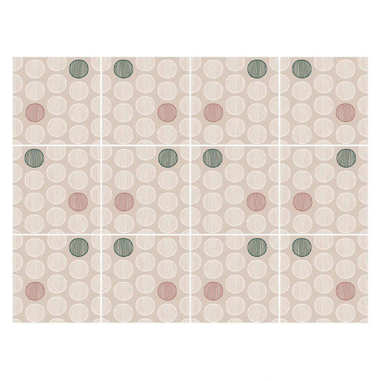 Tile Sticker Boho Circles Set of 12 