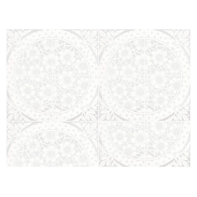 Sticker carrelage - Fleurs victoriennes claires 