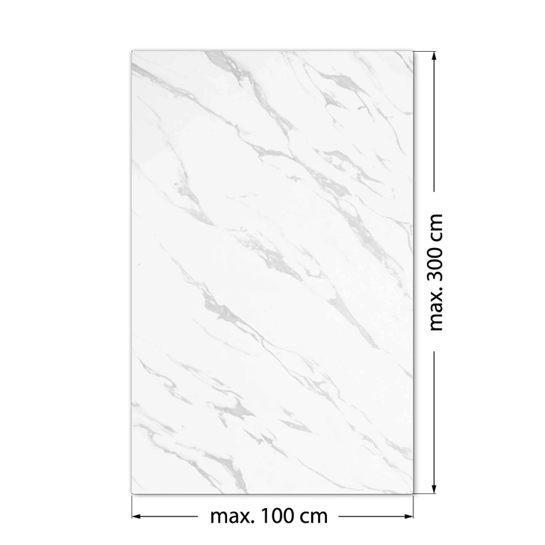 Tile stickers marble look, white-grey - Furniture foil, kitchen splashback, bathroom foil 