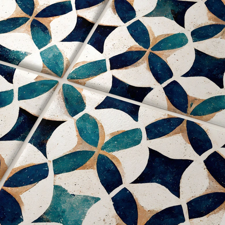 Fliesenaufkleber Portugiesisches Muster Azulejo - Treechild - 12er Set 