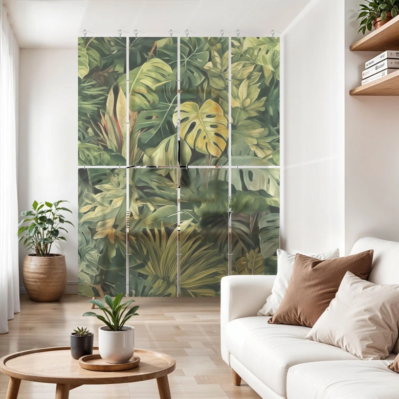 Séparation de pièce, paravent, paravent suspendu Plantes de la jungle - Jaszke 