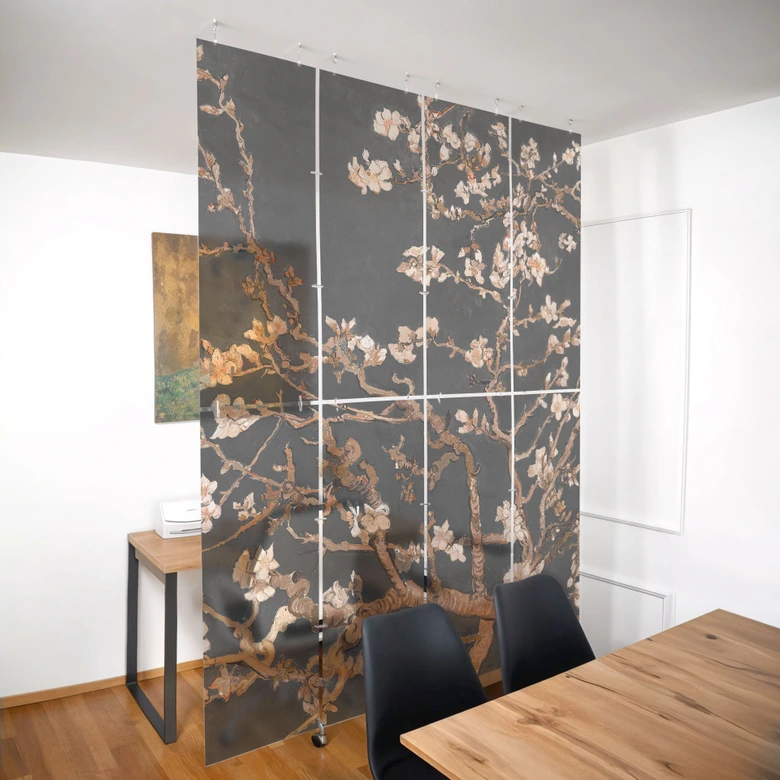 Séparation de pièce, paravent, paravent suspendu Fleur d'amandier automnale - Van Gogh 