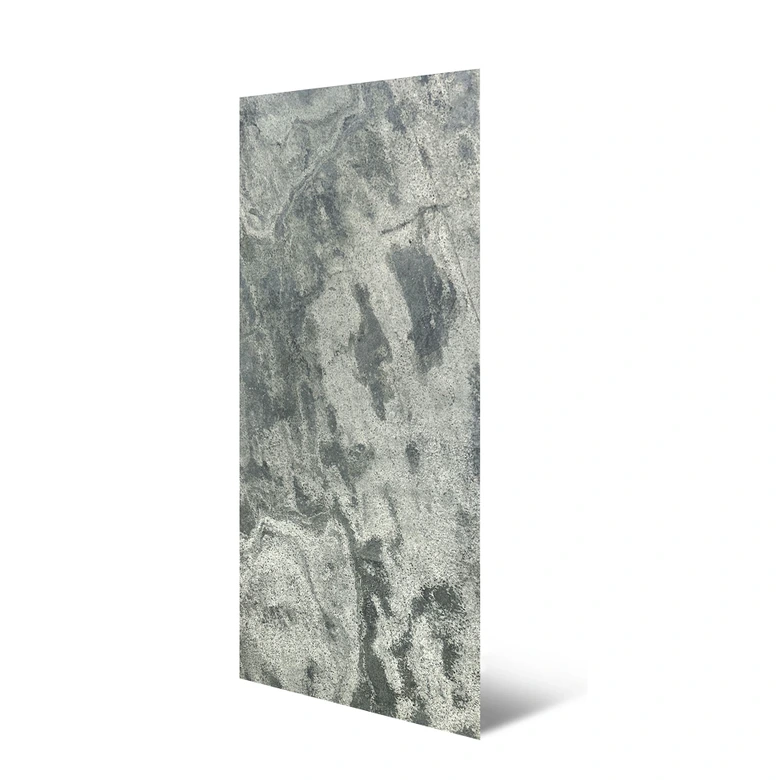 Echtstein - 3D Wandpaneel, Set aus 6 Natursteinplatten als luxuriöse Wandverkleidung - Glimmerschiefer Silber 