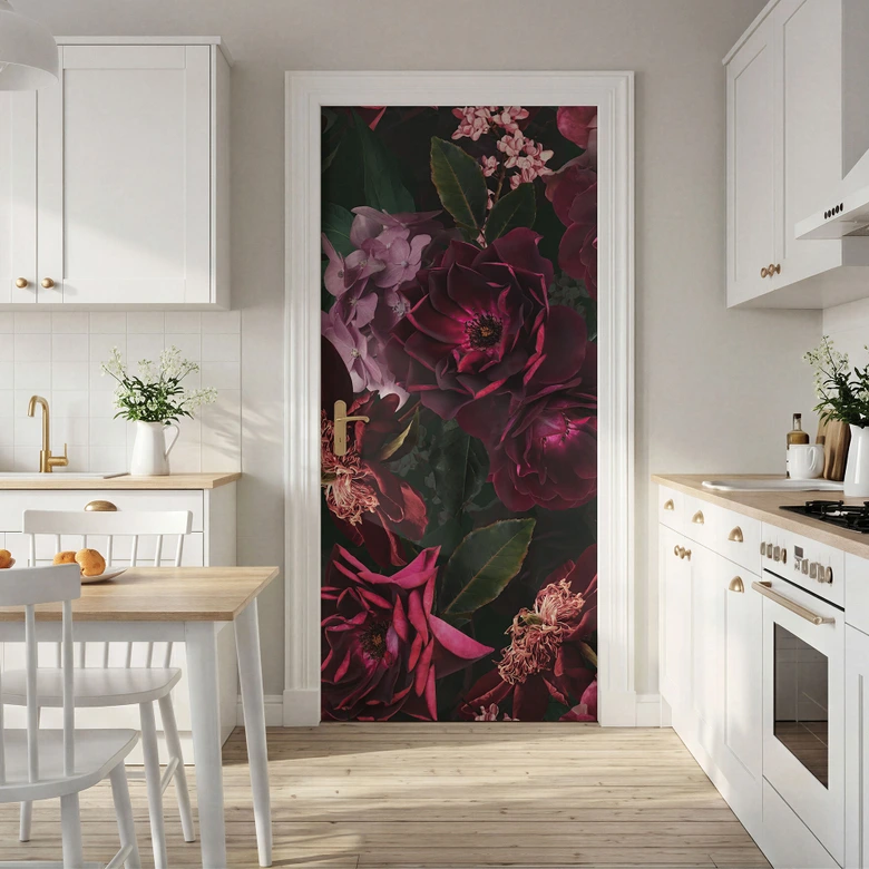 Fleur de Paris door film - UN Designs - Self-adhesive door decoration 