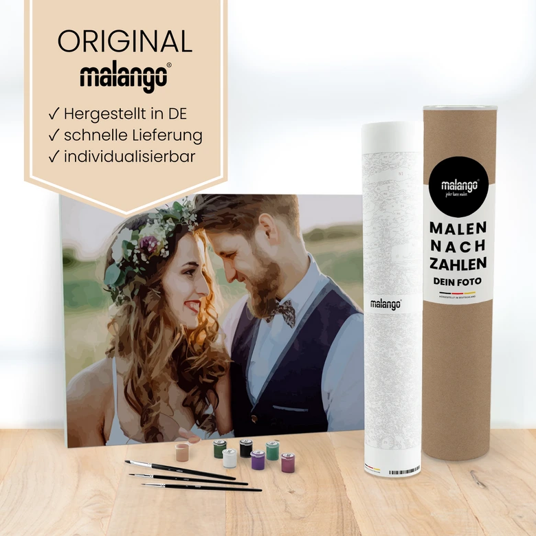 Malen nach Zahlen Leinwandbild - Giraffe Greta  