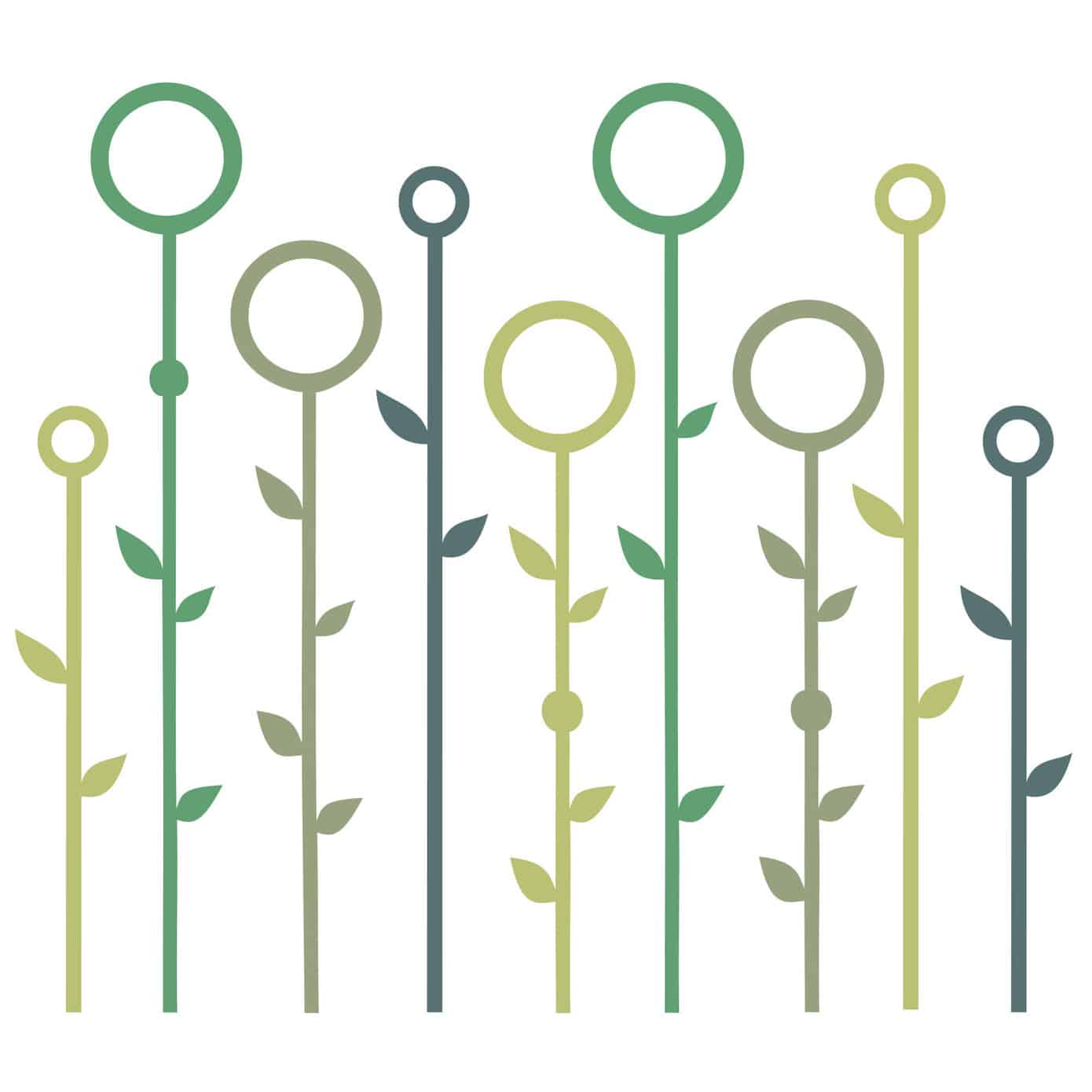 Sticker mural Prairie Abstraite wallart.fr