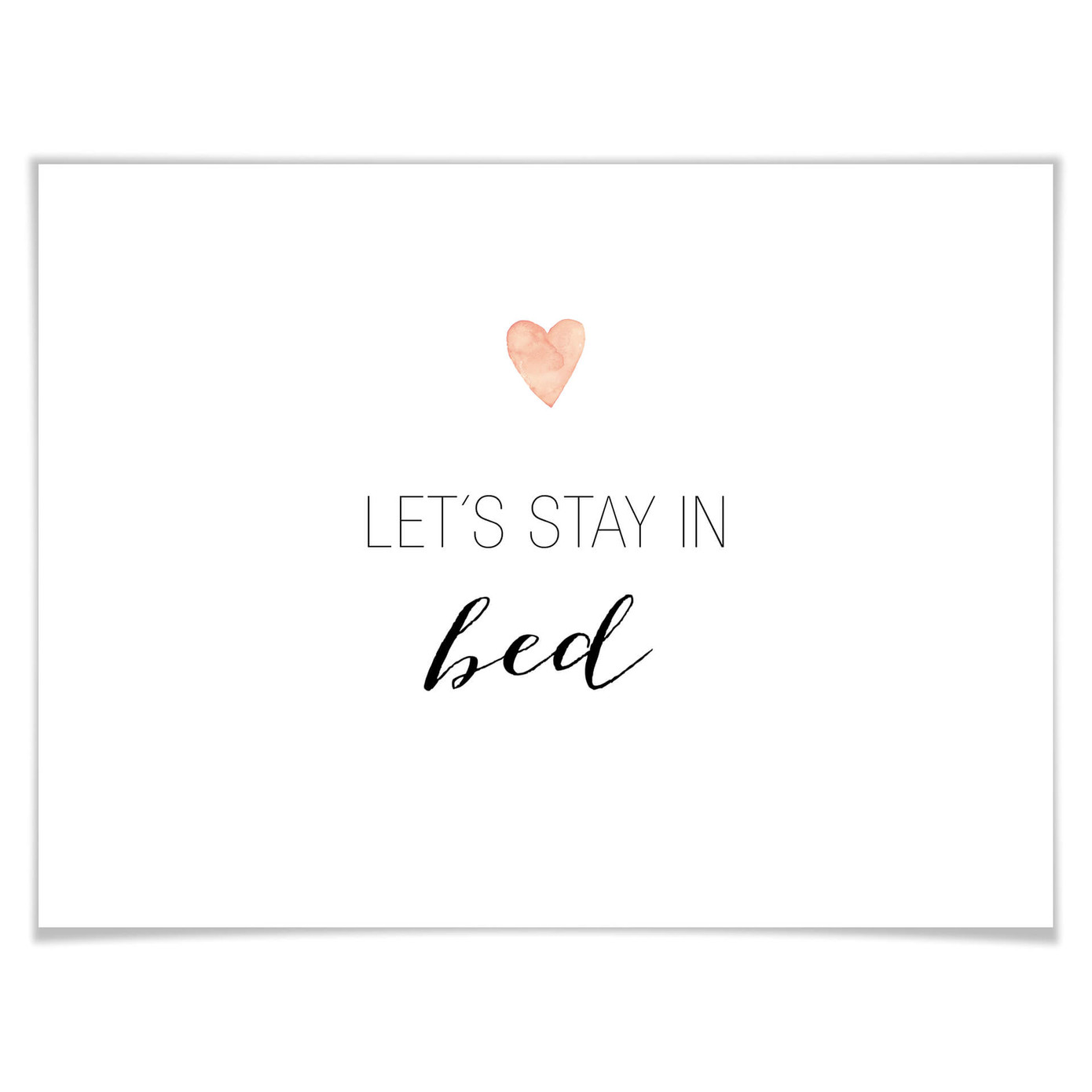 Poster Confetti & Cream Let's stay in bed wallart.de