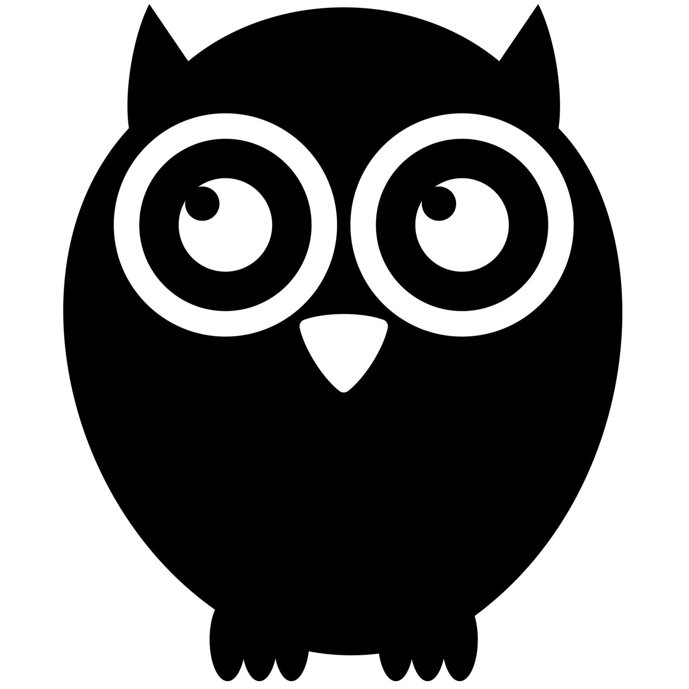 Sticker mural Hibou uni wallart.fr