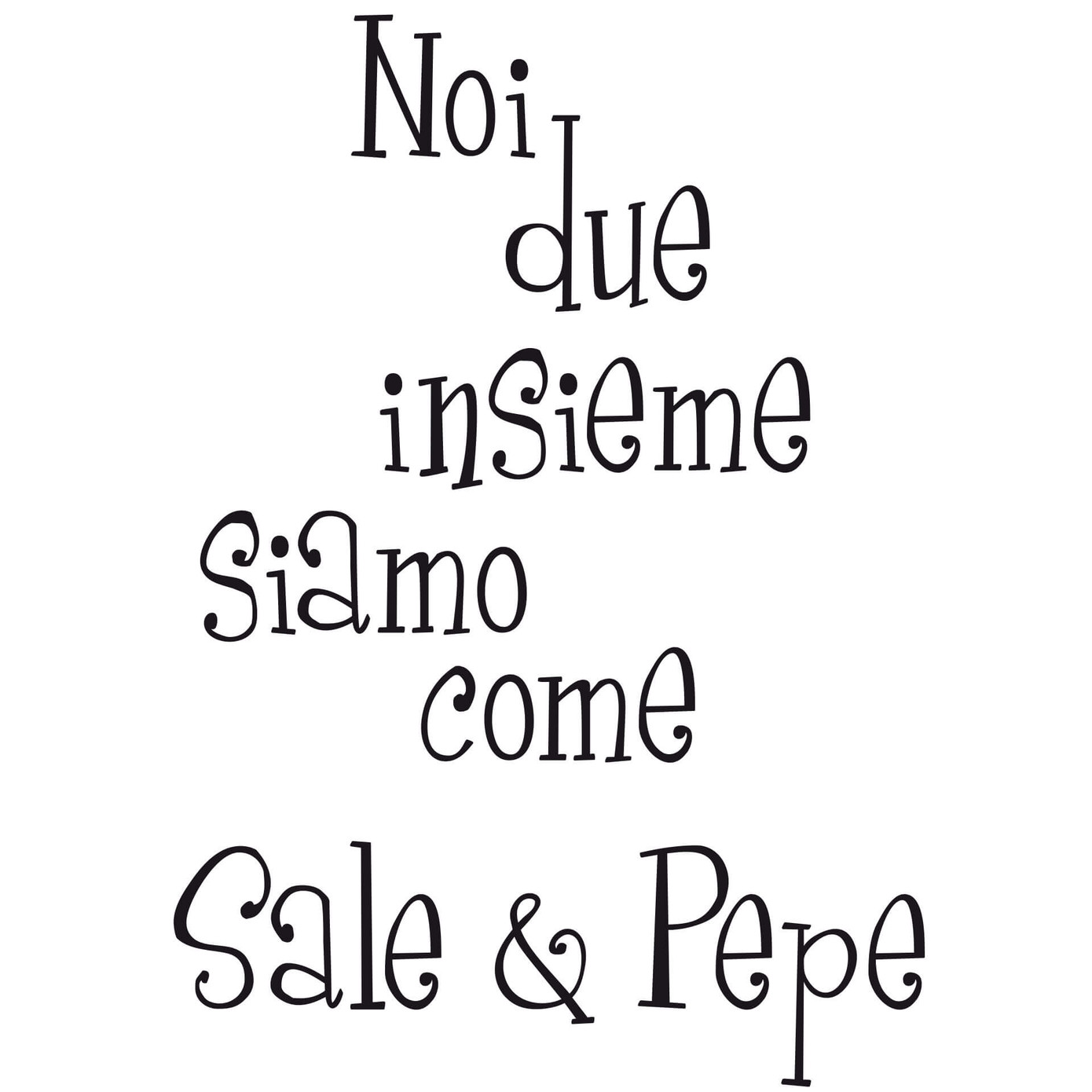 Sticker mural Sale & Pepe (2 couleurs) wallart.fr