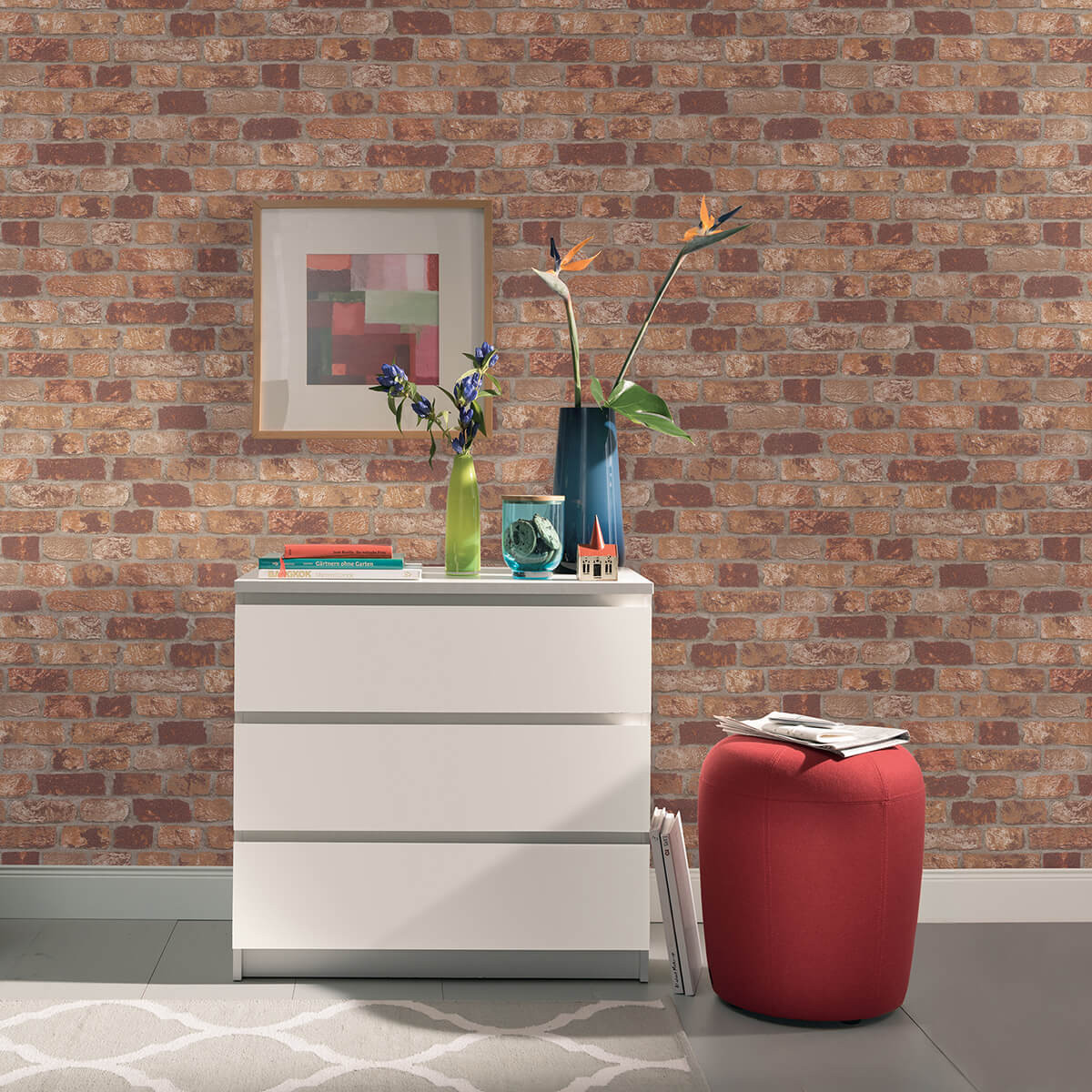 Anaglypta® Brick Abbey Road Vliestapete in Vintage wallart.de