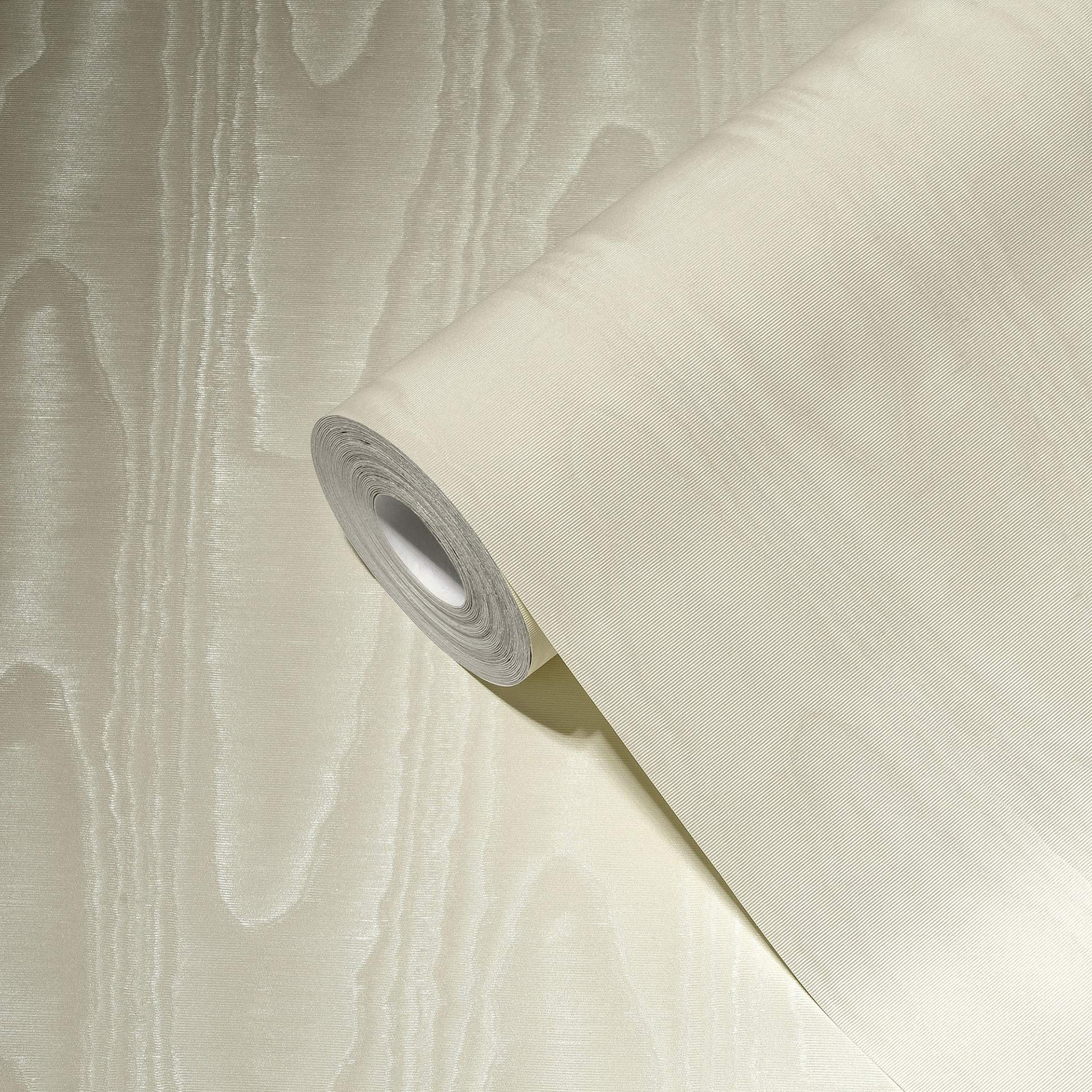 blown vinyl wallpaper in cream A.S. Creation nonwoven wallpaper light