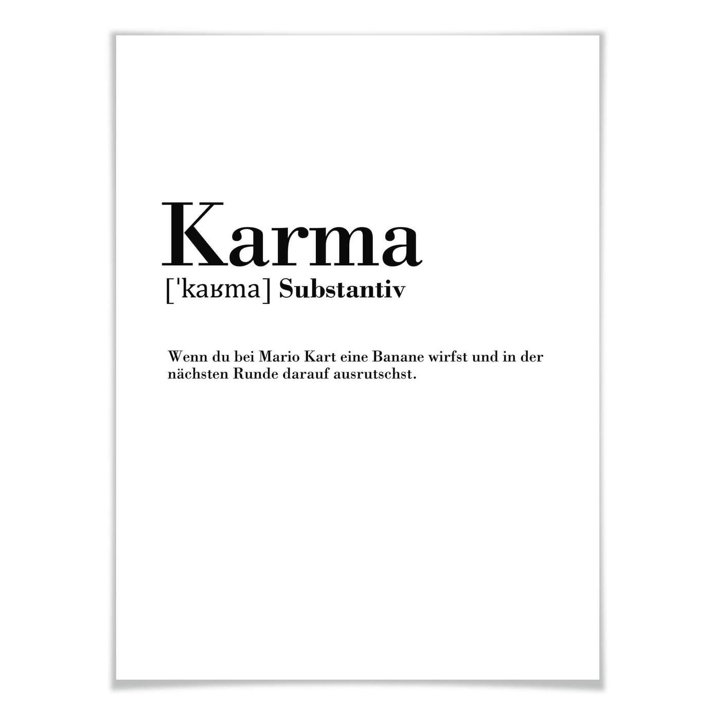 Handgezeichnetes Karma-Poster – DIN A4 Oder A3, Kunstdruck Ohne Rahmen
