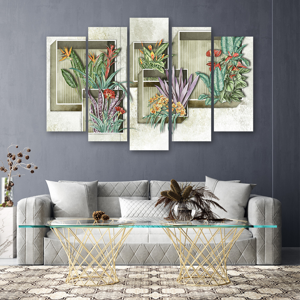 HaroldDol 4 Stück DIY Künstliche Blumenwand 60x40cm