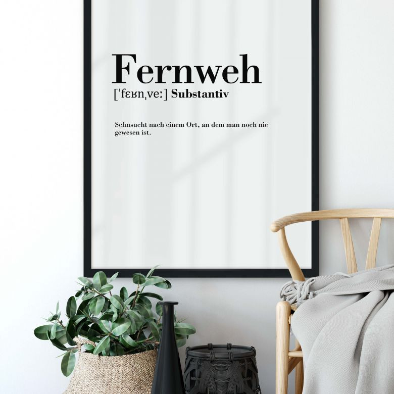 Poster Grammatik Fernweh wallart.de