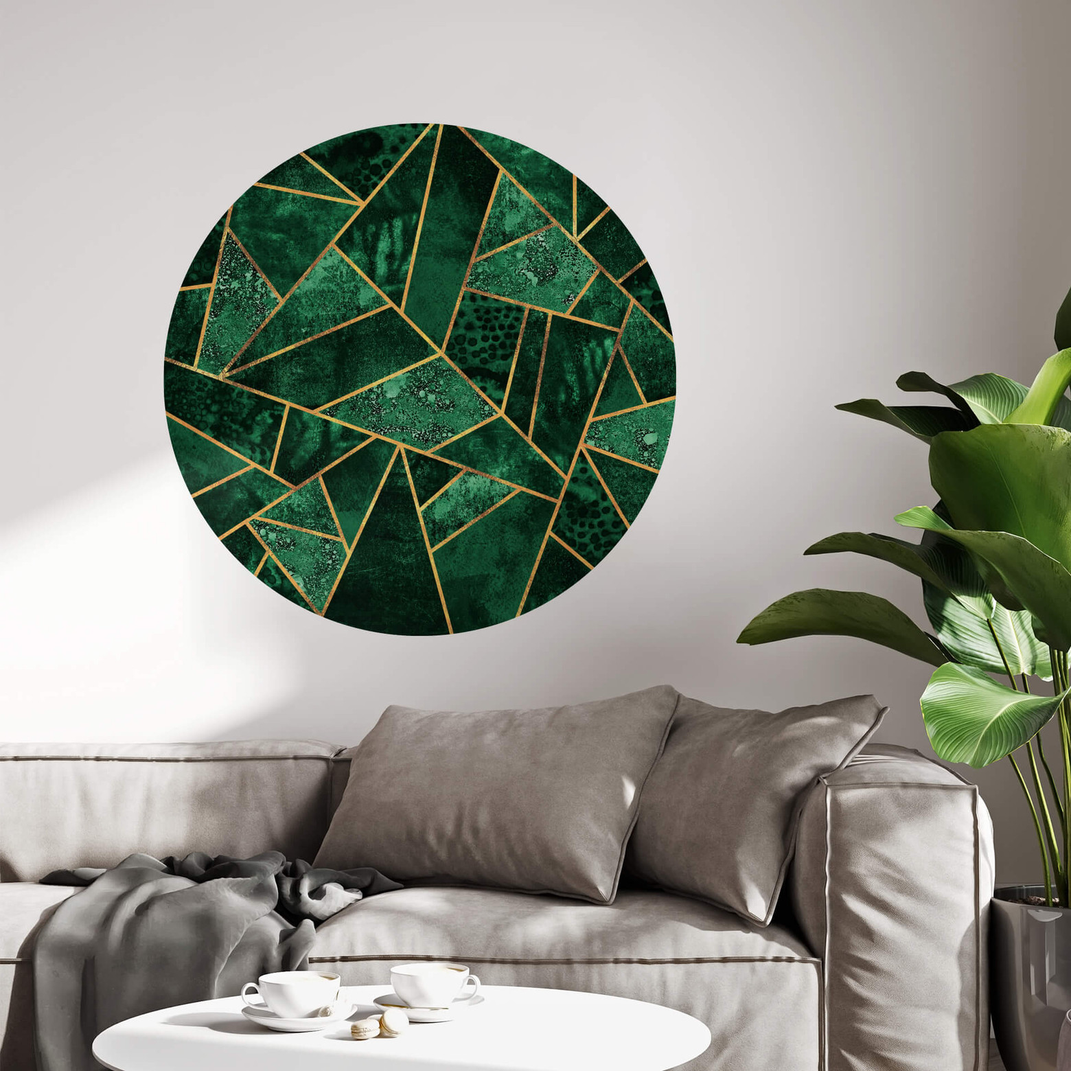 Wall sticker Fredriksson round Emeralds