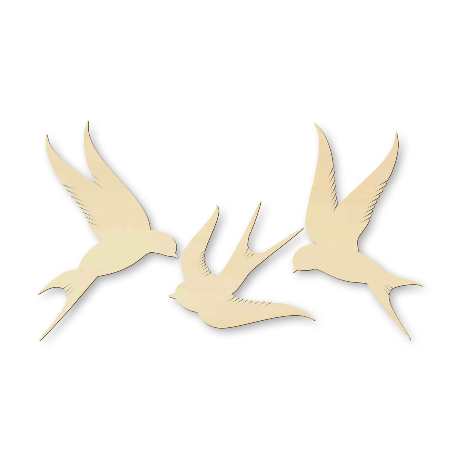 Kleenes Traumhandel Meeuw van hout – 45 cm decoratieve vogel van populierenmultiplex – ideaal voor muur en deur