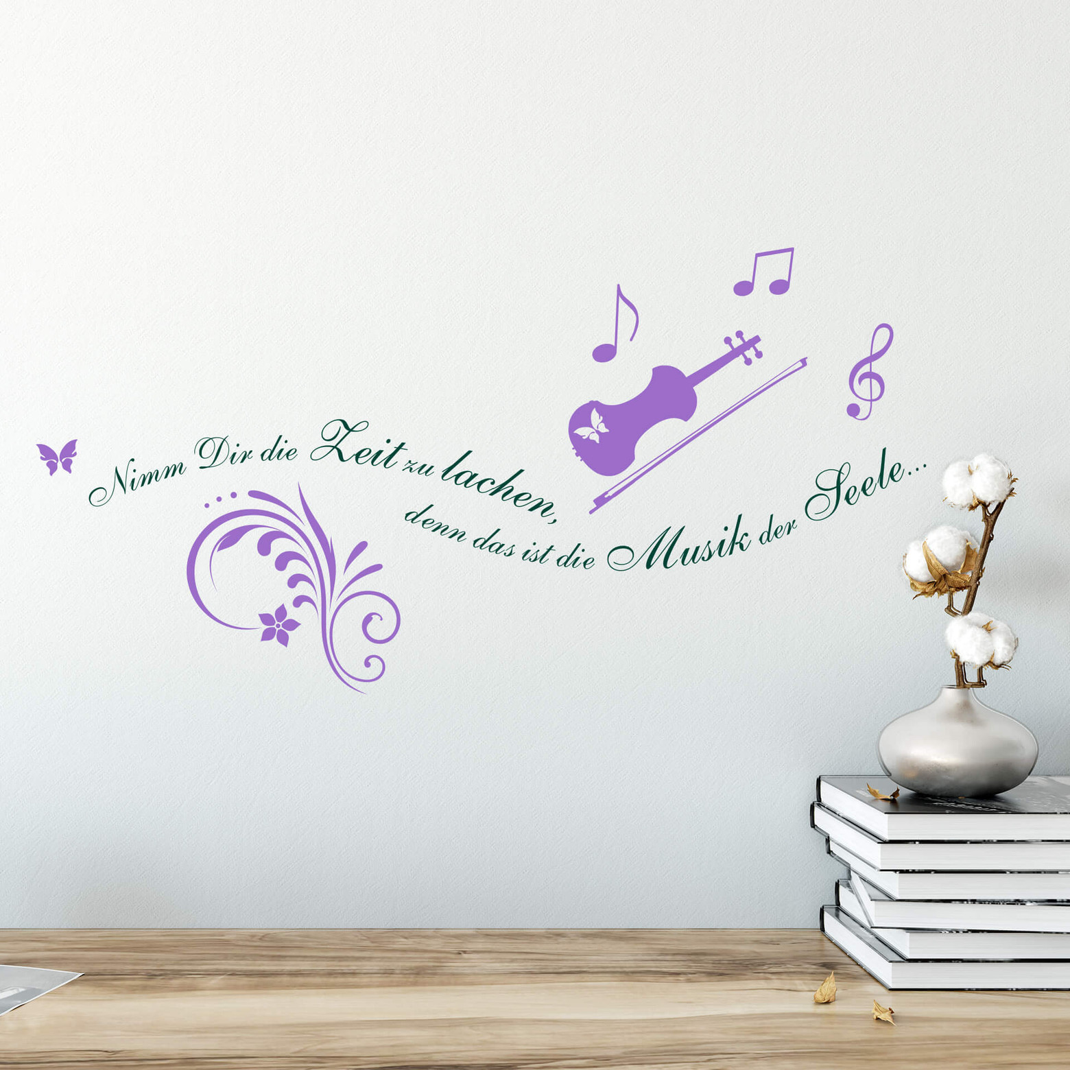 Kiwistar Nimm Dir Zeit zu. Adesivo da Parete in 6 Taglie – Wall Sticker Wall Sticker, 42_Flieder, 60 x 20 cm