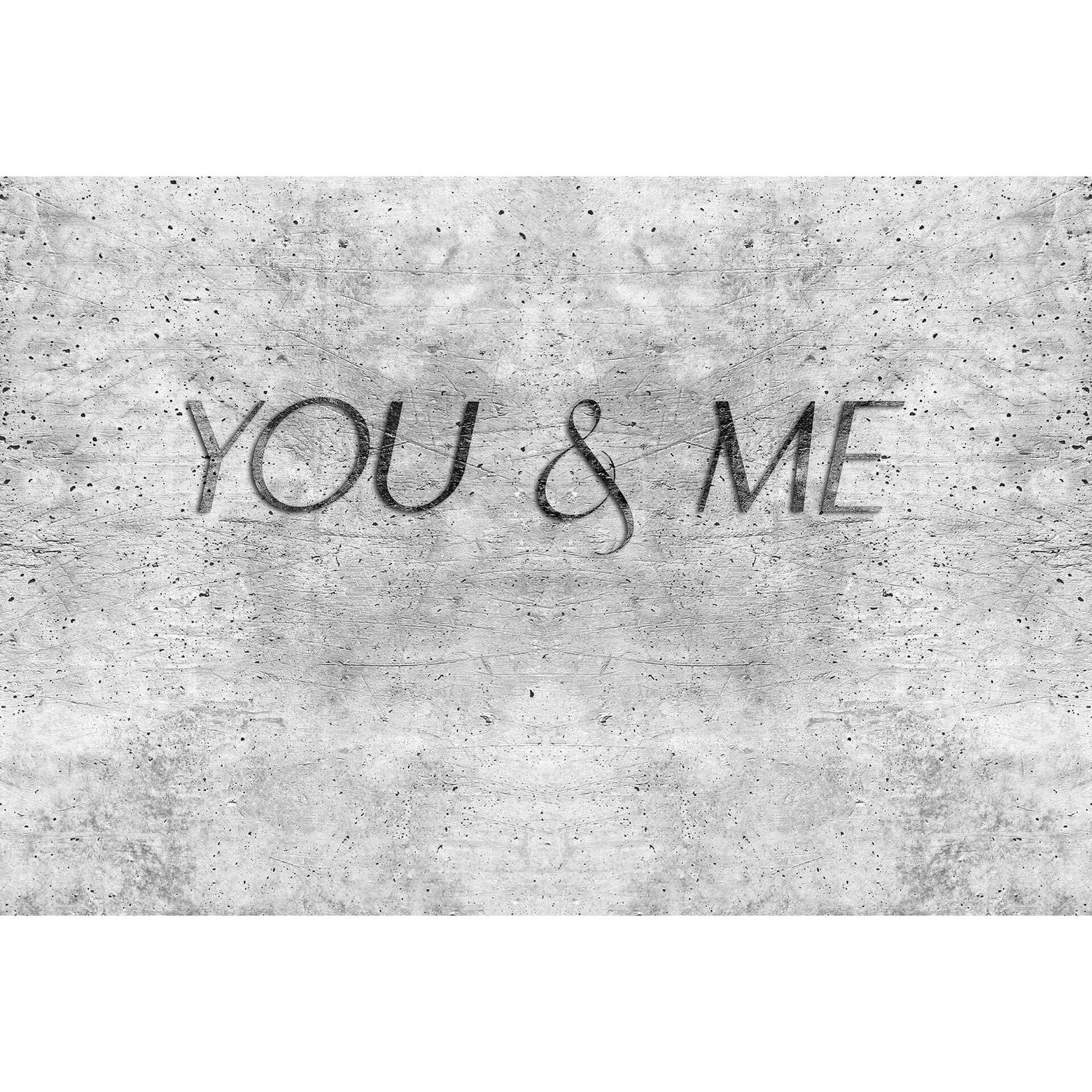Fotobehang Betonlook You and Me wallart.nl