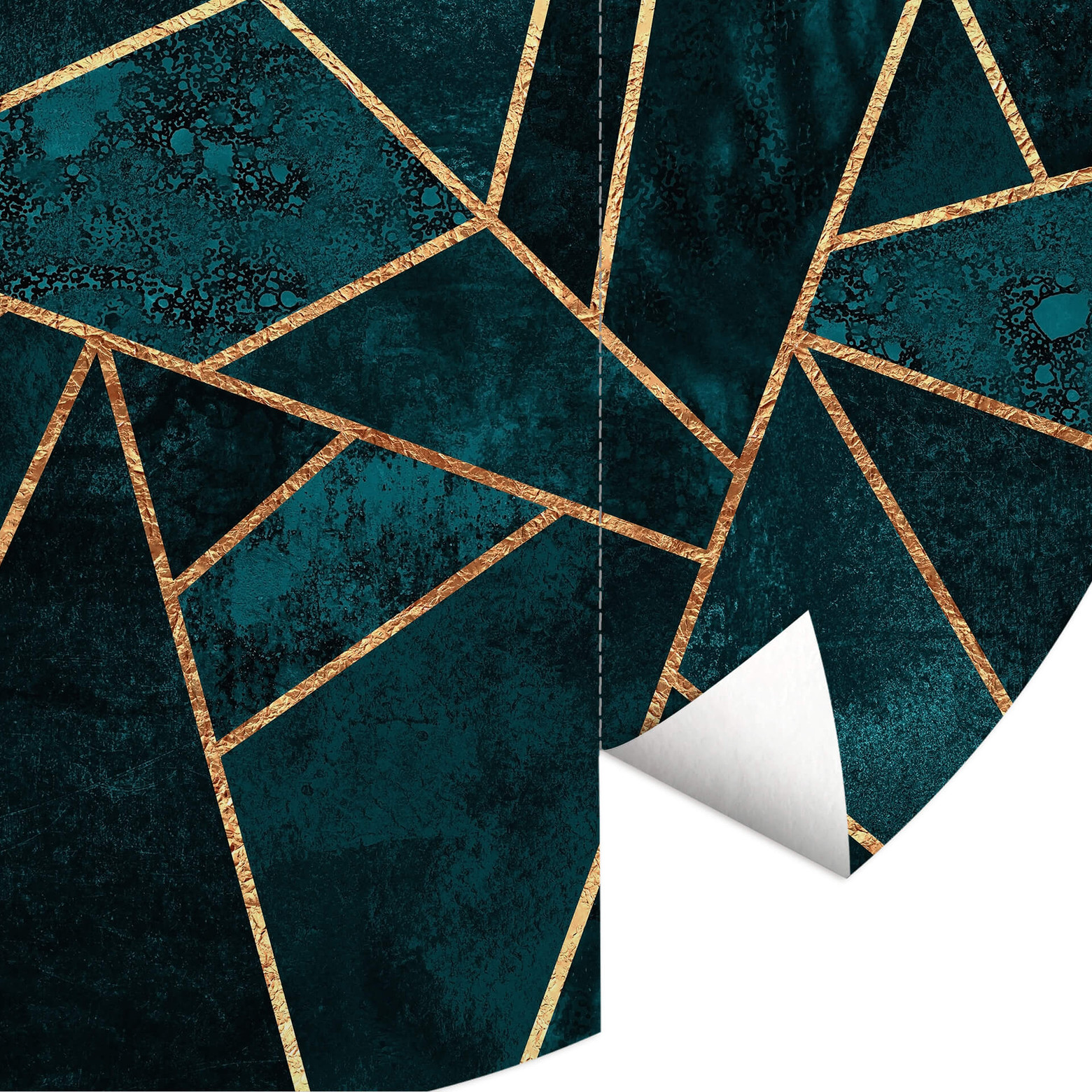 Round wallpaper Fredriksson Blue Green Emeralds