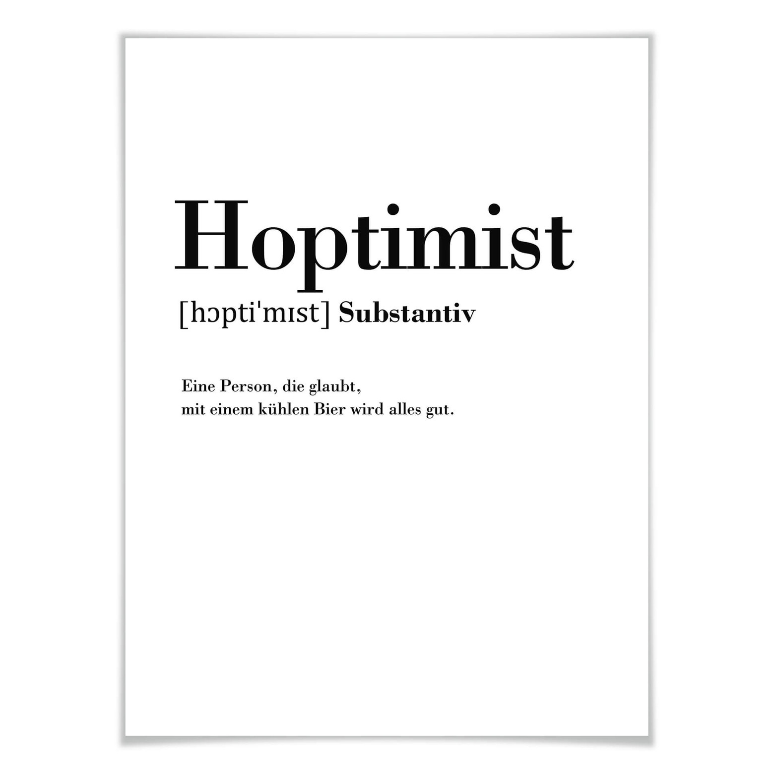 Poster Grammatik Hoptimist wallart.de