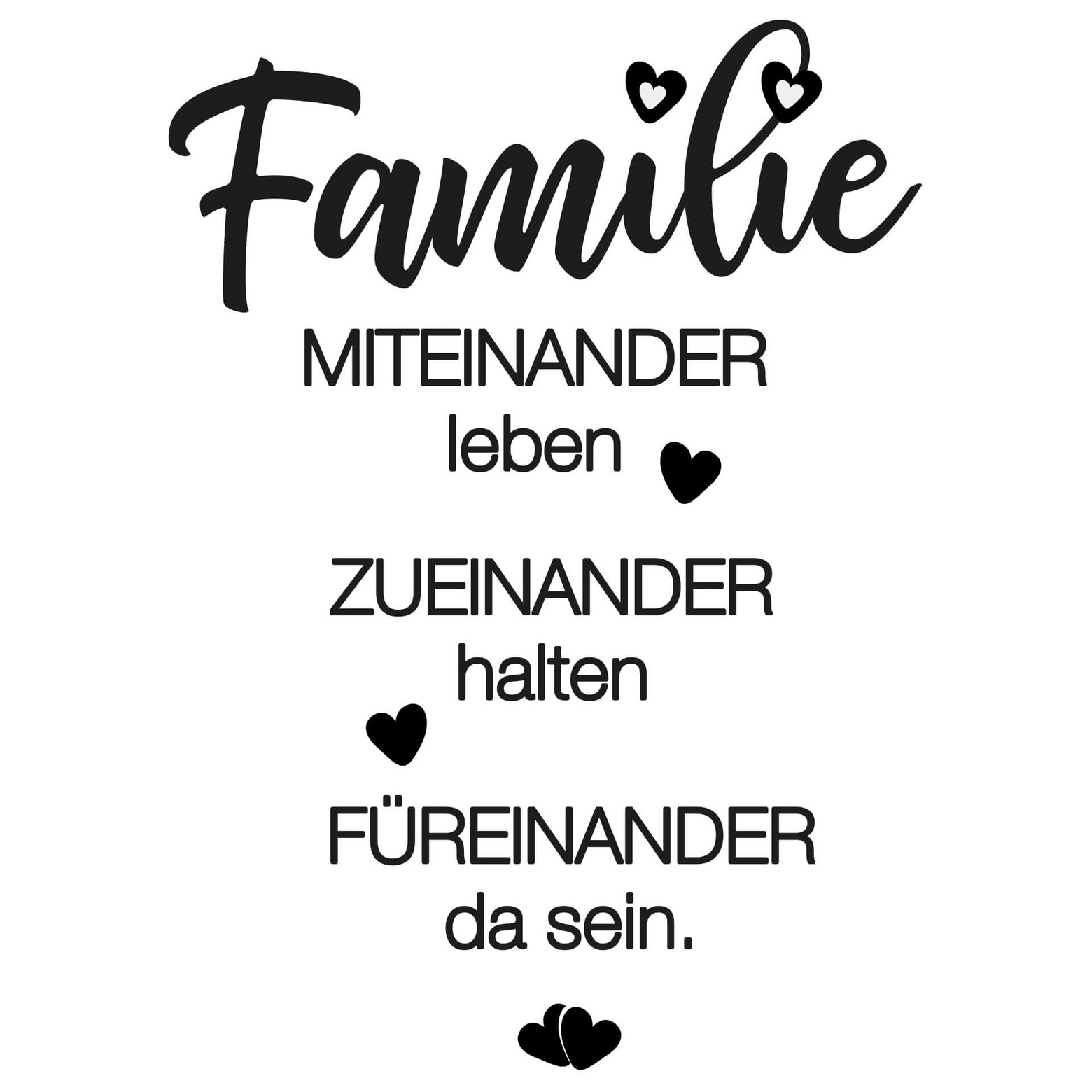 Wandtattoo Zebra Familie – 63x60 Cm, Schwarz, Selbstklebend & Entfernbar