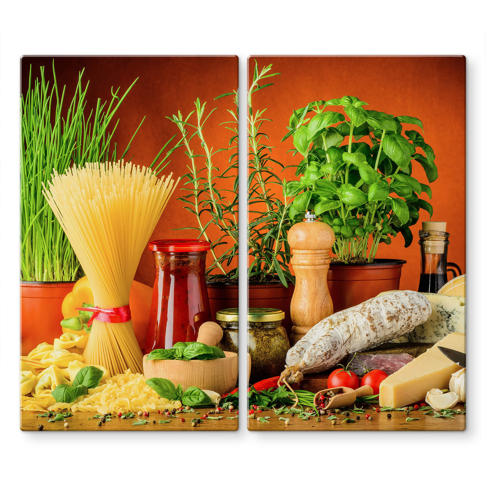 Afdekplaat Kookplaat Italian Kitchen wallart.nl