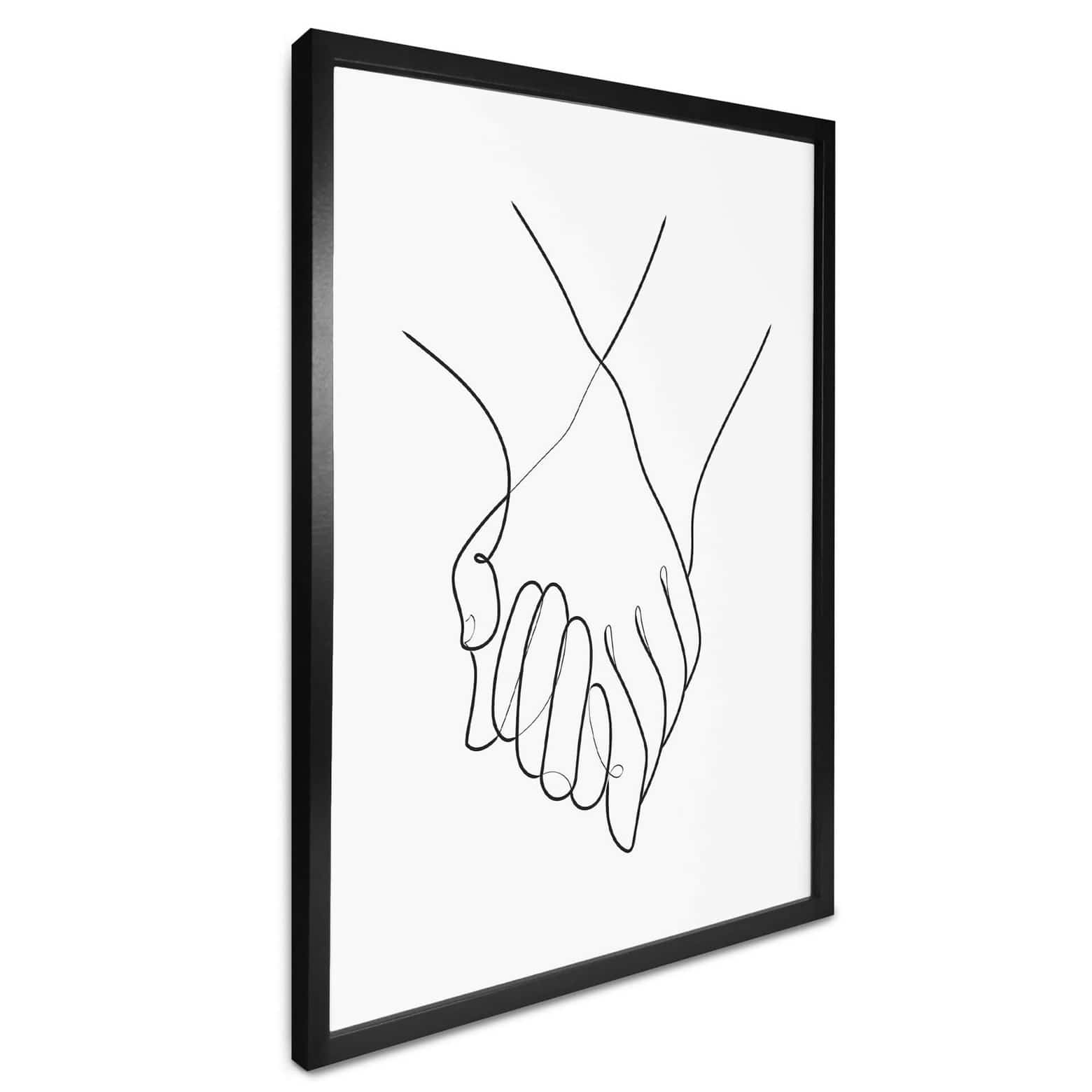 Poster 1X Studio Line Art Hand in Hand wallart.de
