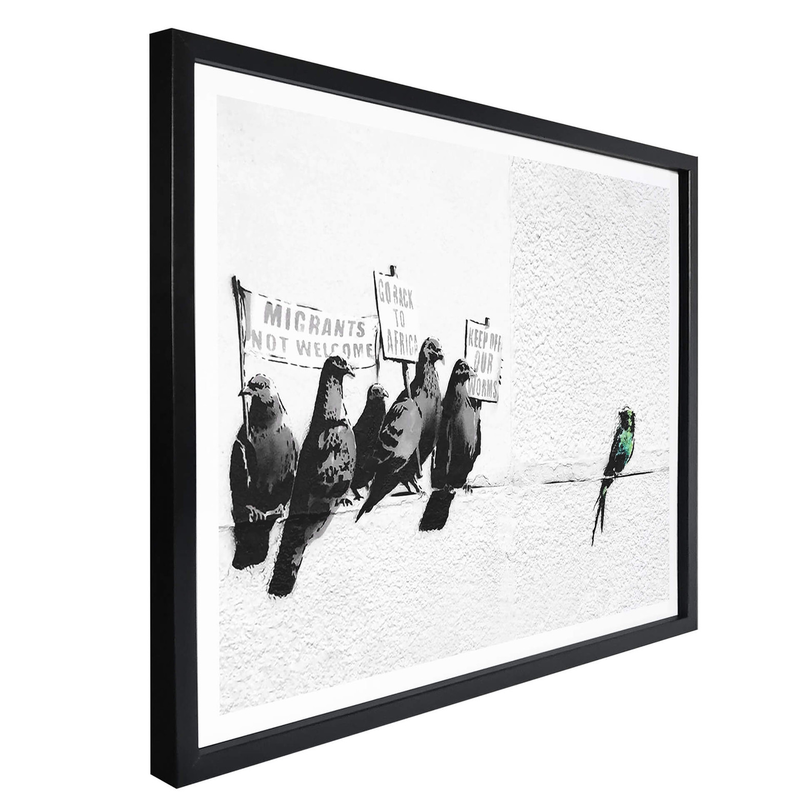 Poster Banksy - Protesting Birds | wall-art.de