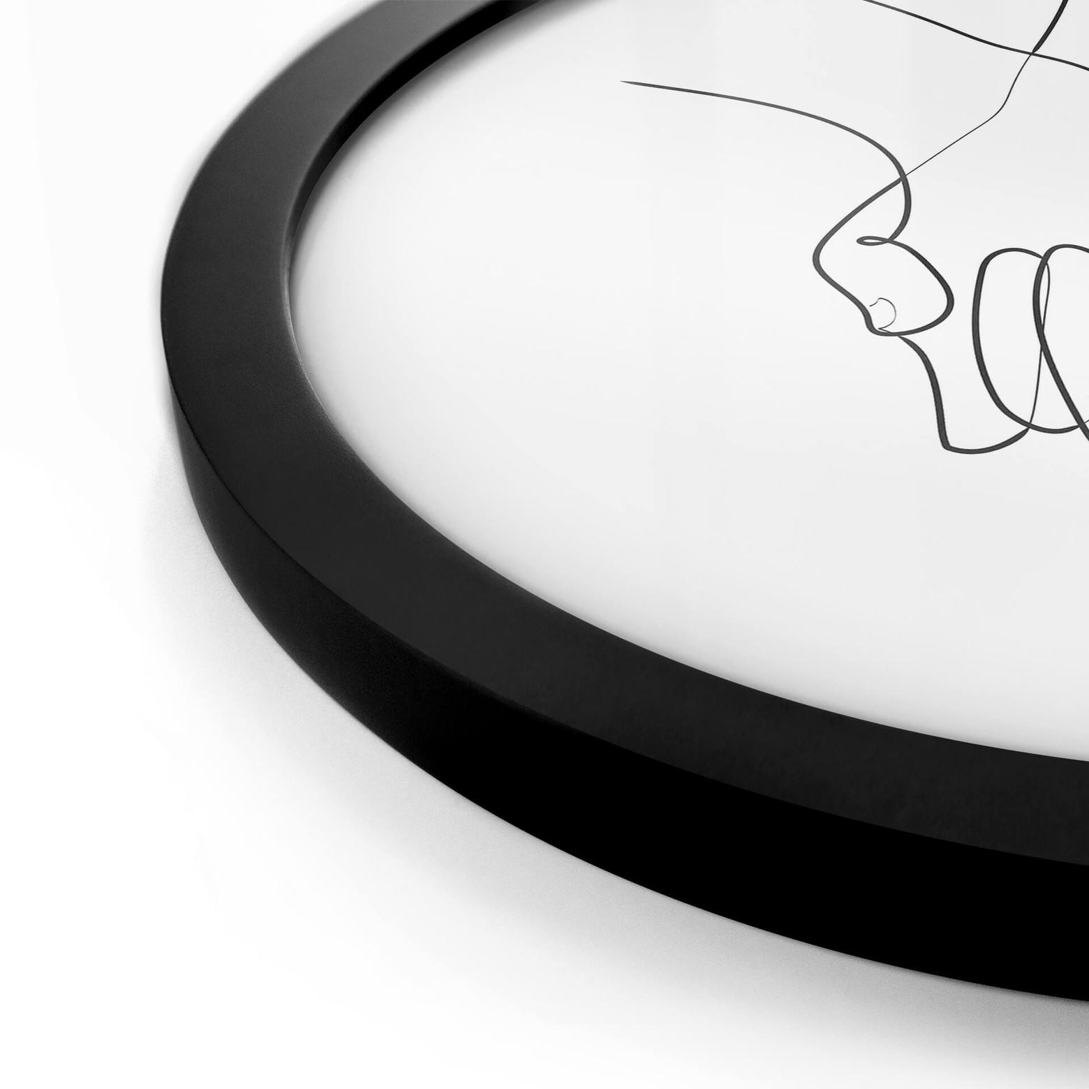 Poster rond 1X Studio Line Art Hand in Hand wallart.fr