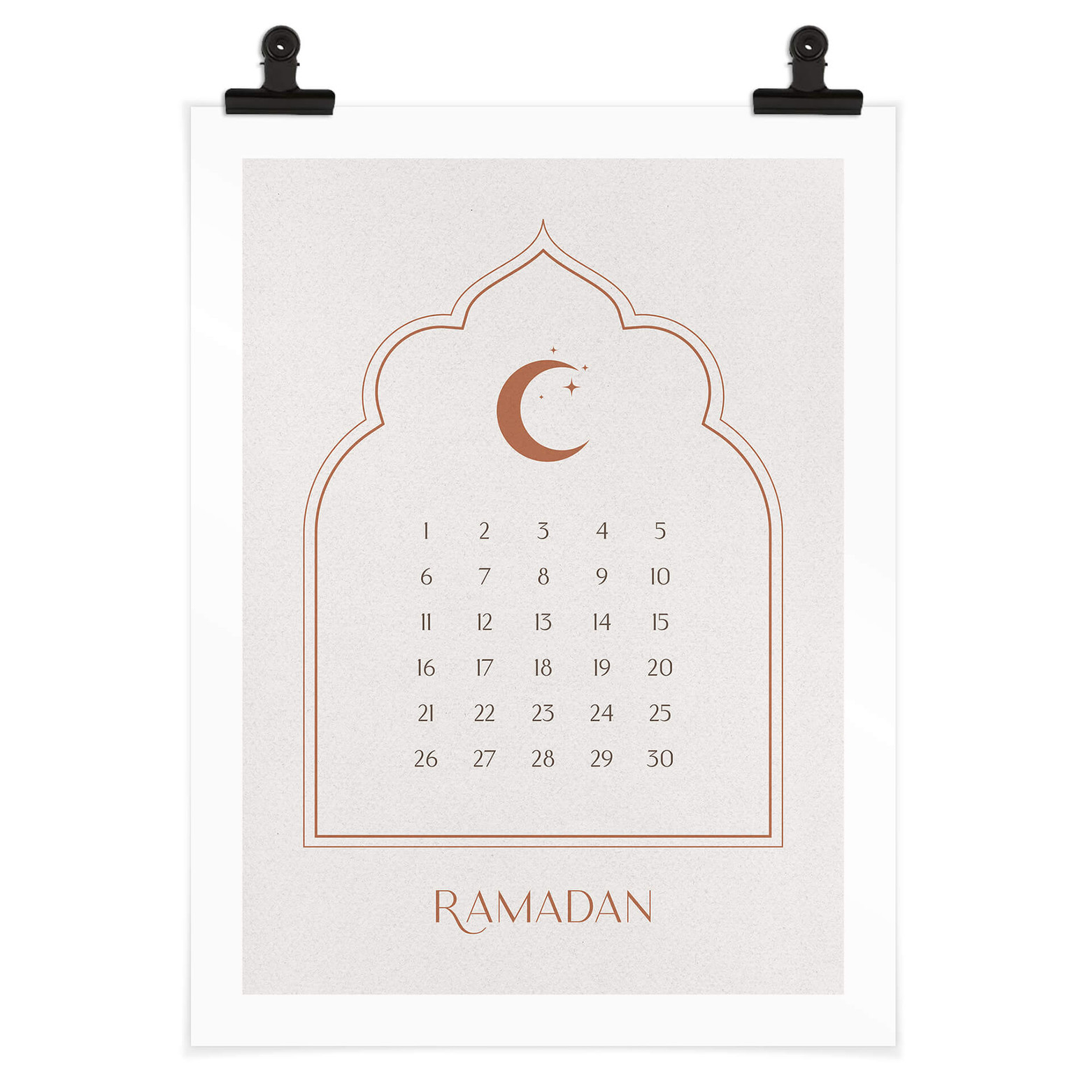 Poster Ramadan Kalender Klassiek  wall-art.nl