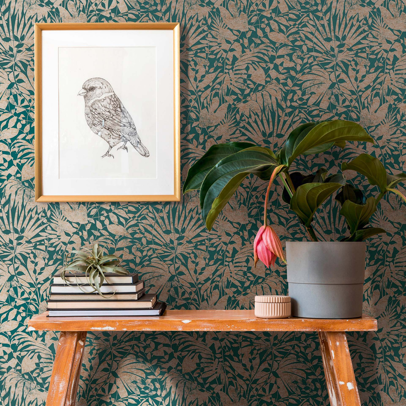 Livingwalls Papier peint intissé New Walls 50's Glam Art déco métallique, noir