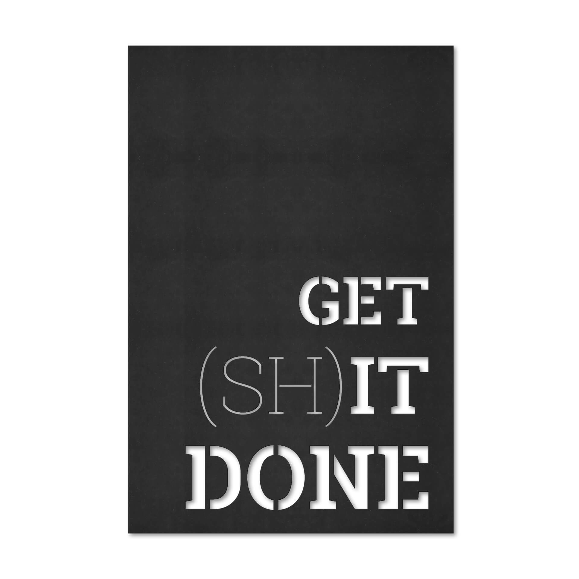 MDF - Holzdeko Get shit done | wall-art.de