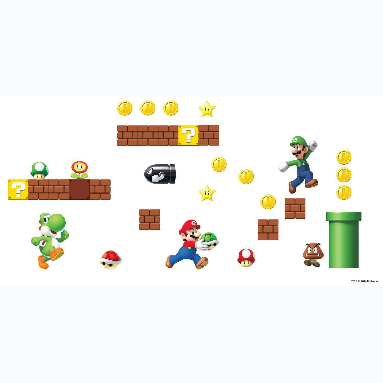 Wandsticker Super Mario Mario Build a scene wallart.de