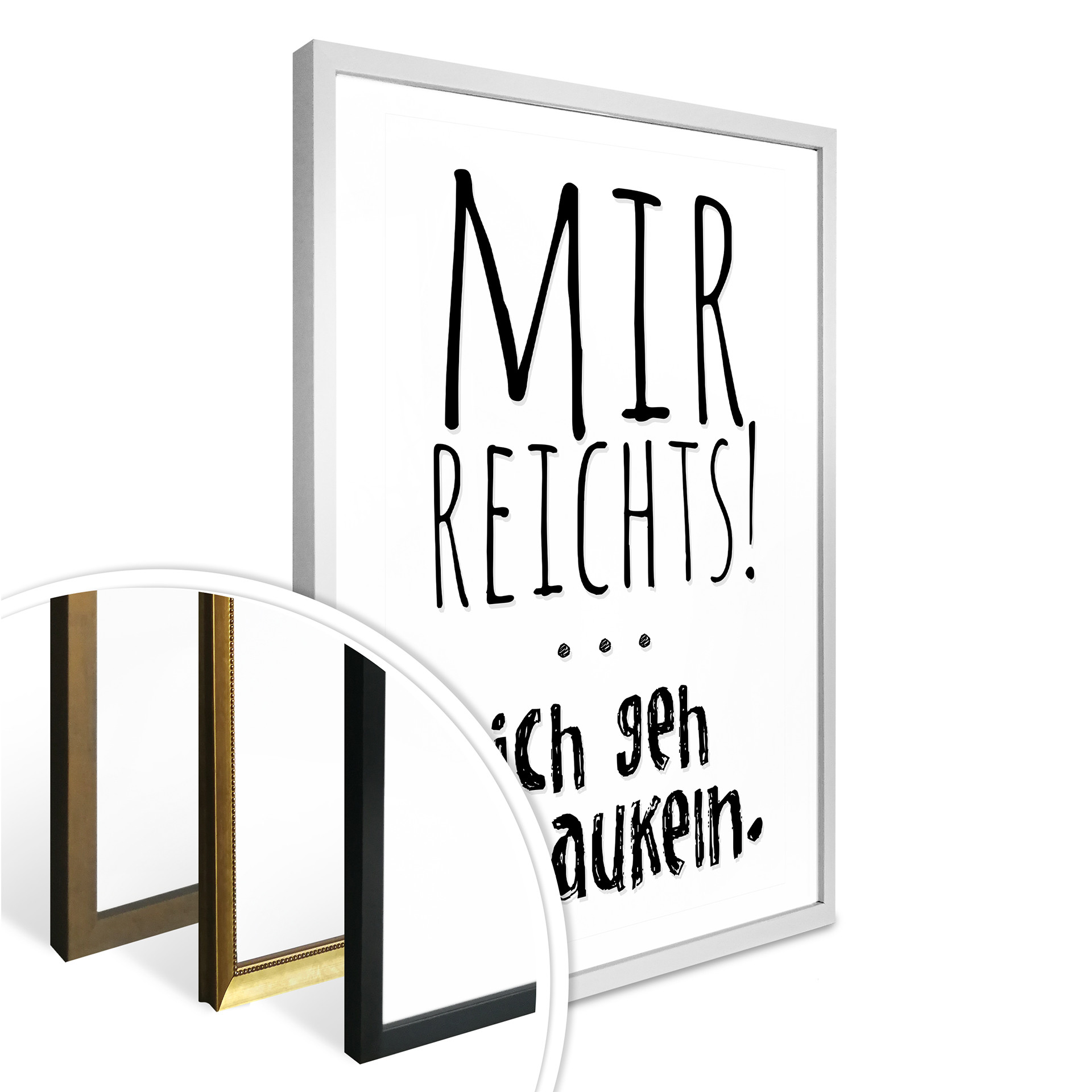 Holzpostkarte Mit Spruch – „Mir Reichts, Ich GEH Schaukeln“ In DIN A6